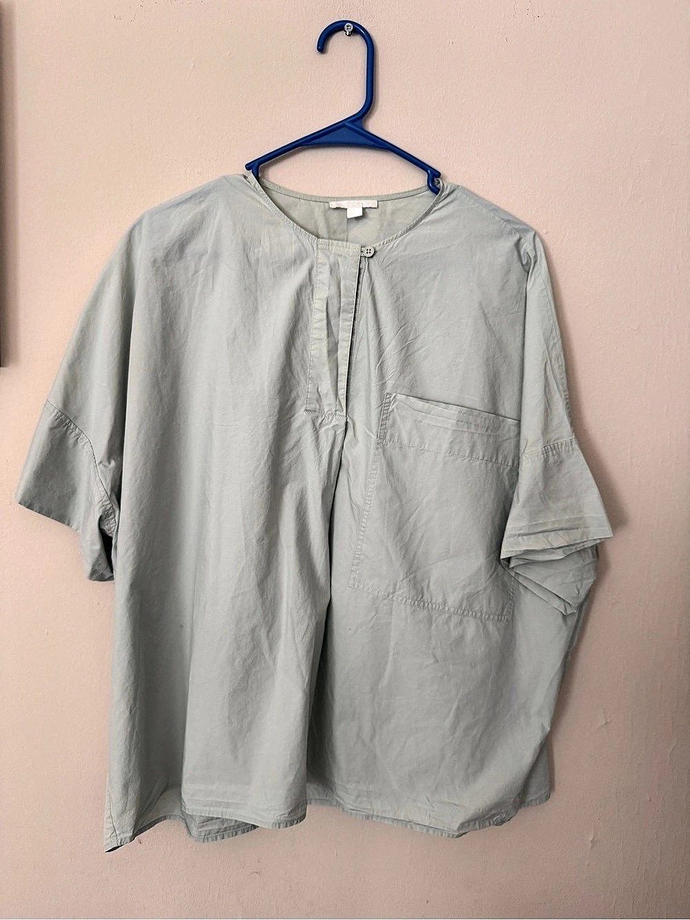 COS Cotton Oversized Tunic in Green Size Medium Like New